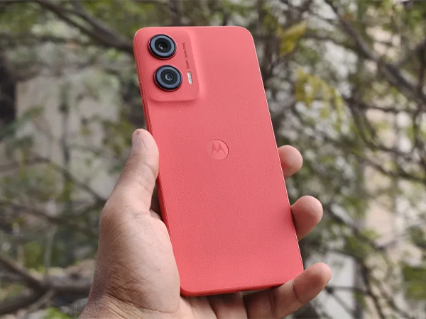 Moto G35 in a hand